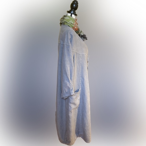 Long Linen Duster - Picture 2 of 10